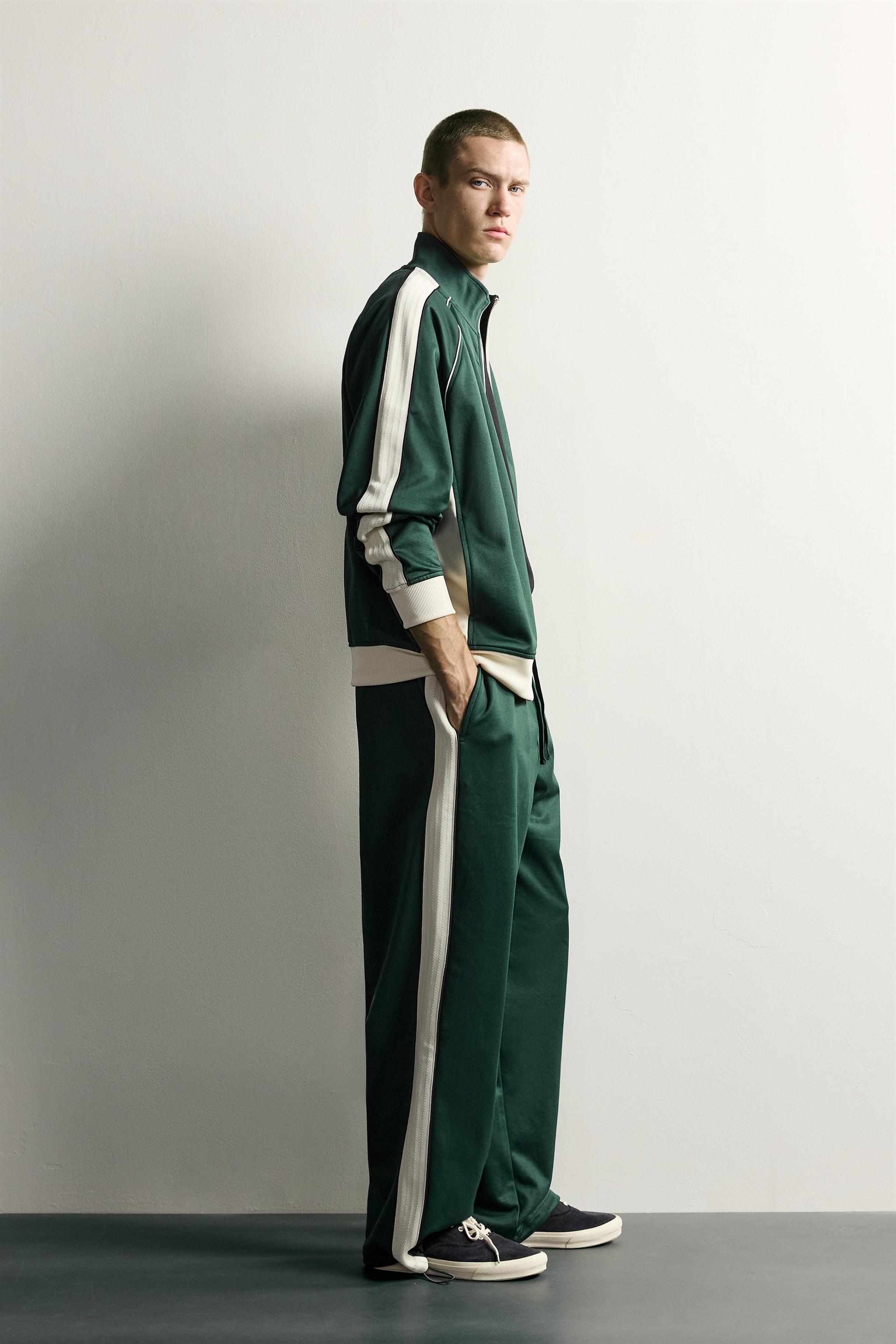 RETRO CONTRAST-STRIPE TRACK PANTS